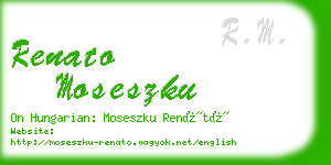 renato moseszku business card